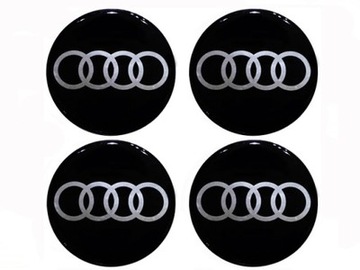 EMBLEMATY AUDI A3 A4 A6 NAKLEJKI NA KOLPAKI 55MM