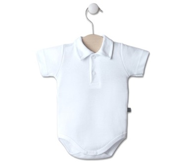BODY polo KRÓTKI rękaw na CHRZEST KOSZULOBODY r 98
