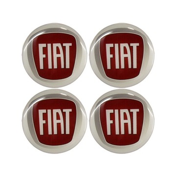 EMBLEMAT LOGO ZNACZEK 3D Fiat 50 mm 4szt