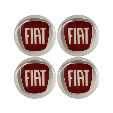 EMBLEMAT LOGO ZNACZEK 3D Fiat 65 mm 4szt