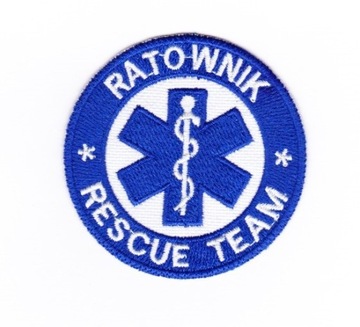 VAR naszywka RATOWNIK RESCUE TEAM 6,5 cm