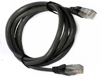 Patch Cord kat.5e UTP czarny miedź 2m Bydgoszcz