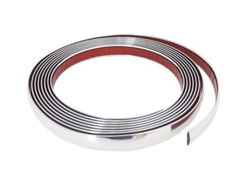 ДЕКОРАТИВНАЯ ПОЛОСКА 12ММ ХРОМИРОВАННАЯ ЛЕНТА, ХРОМИРОВАННАЯ РУЛОН 8М ДЛЯ ОБОДОВ ФИГУРНОЙ РЕШЕТКИ