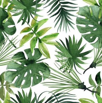 Serwetki papierowe rośliny MONSTERA 33x33cm 3 warstwowe 20 sztuk