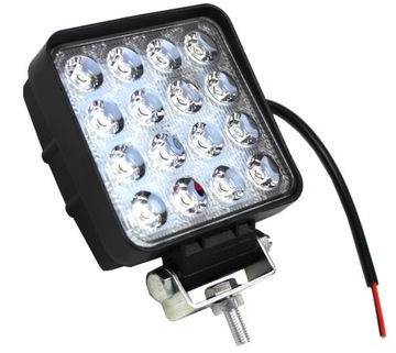 LAMPA ROBOCZA 16 LED LEDOWA 48W CE 12-24V MEGA MOC ROZPROSZONA GRUBA
