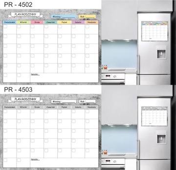 Магнитная доска-календарь-планировщик на холодильник.