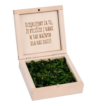 Pudełko drewniane na pendrive etui ślubne + grawer