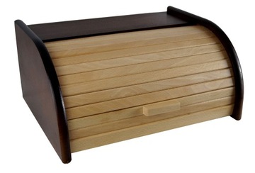 CHLEBAK drewniany duży DWUKOLOROWY JR 40x29x18cm