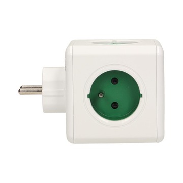Оригинальный электрический разветвитель розеток Allocacoc PowerCube, зеленый
