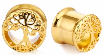 DRZEWO ŻYCIA ZŁOTY PLUG TUNEL TUNELE 12 mm