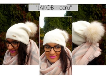 Женская кепка женского с помощью Pompom Beanie Ciepła