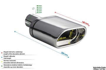 Насадка на глушитель N1-21-1 Ulter 145 x 75 мм