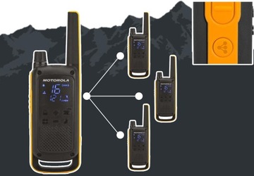 Рации MOTOROLA T82 EXTREME + НАШИВКИ С МИКРОФОНОМ 8 шт |