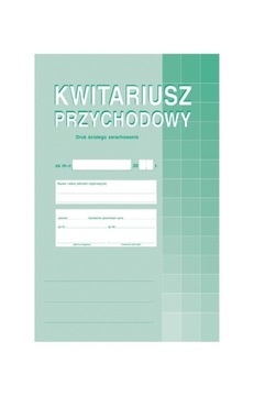 DRUK KWITARIUSZ PRZYCHODOWY NUMEROWANY 400-1 A4