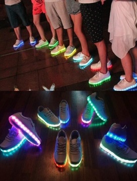Svietiace topánky LED podsvietené air 9 vzorov