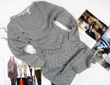 STREET ONE AŻUROWY SWETER TUNIKA BLUZKA 40