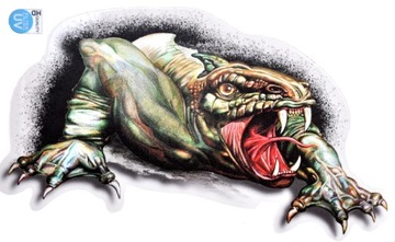 NAKLEJKA JASZCZUR POTWÓR MUTANT