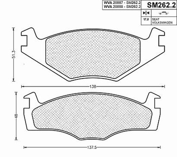 KLOCKI HAMULCOWE VW GOLF 3 POLO SEAT IBIZA CORDOBA