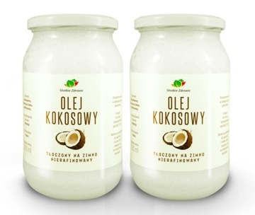 OLEJ KOKOSOWY 2x500 1L NIERAFINOWANY ZIMNOTŁOCZONY