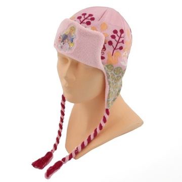 Czapka z warkoczami BARBIE jesień-zima r. 54 j.róż