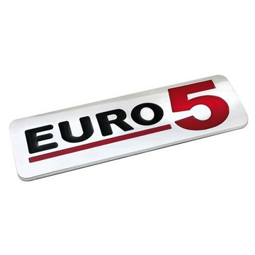 EMBLEMAT CHROM LOGO NAKLEJKA 3D EURO 5 DUŻA TIR