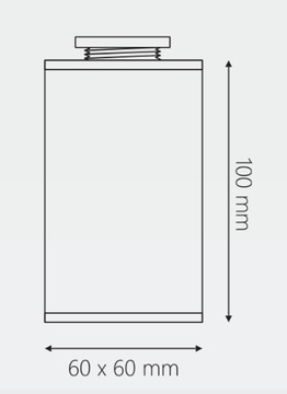 НОЖКА МЕБЕЛЬНАЯ НОЖКА ALU KWAD H-100 BIG 60/60