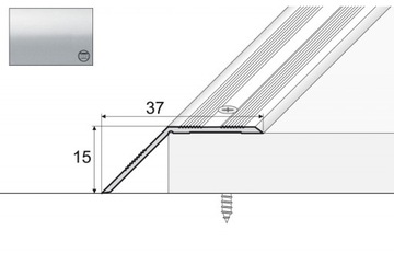 A39 Kątownik aluminiowy dylatacyjny 120cm SREBRO