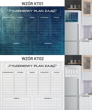 Tablica magnetyczna Planer tygodniowy na lodówkę