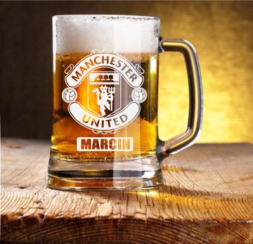 фото ориг. №2, Keg manchester united + glass+ your engraving