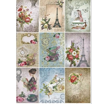 Papier RYŻOWY do Decoupage firmy ITD nr 534