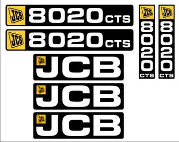 JCB 8020 CTS НАКЛЕЙКИ + пиктограммы — ПЛОСКАЯ РАМКА