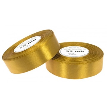 Wstążka tasiemka 12mm 8009 32mb złota