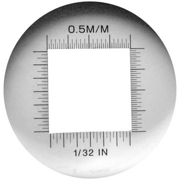 Лупа х10 со шкалой 0,5 мм и светодиодной подсветкой.
