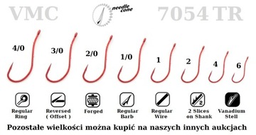 10 x VMC 7054 TR № 1 ЧЕРВЯЧНЫЙ КРЮЧОК КОВАНЫЙ ВАНАДИЙ