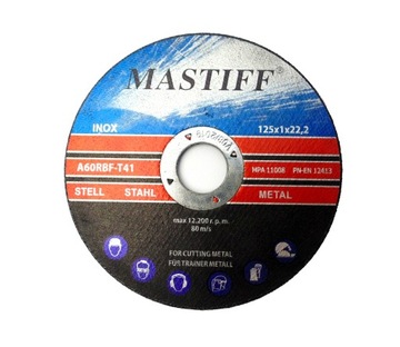 MASTIFF 125x1,0 mm TARCZA TARCZE DO CIĘCIA METALU