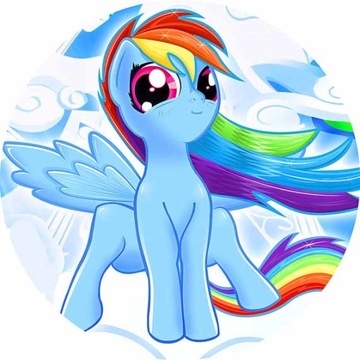 ВОЛНЫ для торта LITTLE PONY, круг, сила цвета