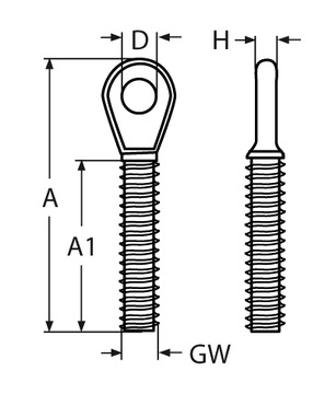 фото ориг. №2, 10 x screw stainless steel with a hole threaded m6 fasteners balustrades