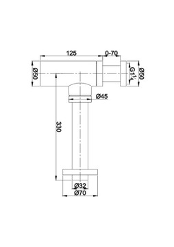 OMNIRES A186 BL Сифон для умывальника, декоративный,