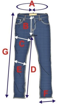 Jeansy damskie Redstar rozszerzane nogawki biodrówki elastyczne 68 cm pas