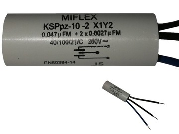 Kondensator MIFLEX KSPpz-10-2 0,047uFM+2x0,0027uFM