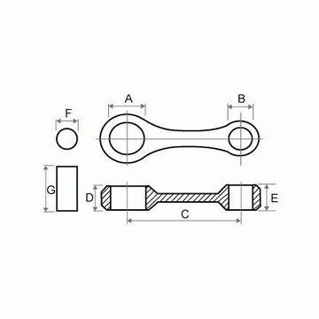 ШАТУН МАХОВОГО ПУТИ (ПЛАТТ) YAMAHA DT 125 R / TZR 125