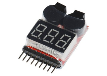 LIPO Buzzer, tester, alarm, miernik napięcia 1-8S