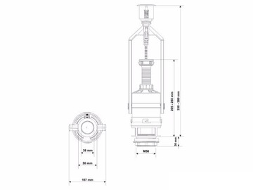 СЛИВНОЙ КЛАПАН KK-POL ДЛЯ COMPACT С ФУНКЦИЕЙ СТОП