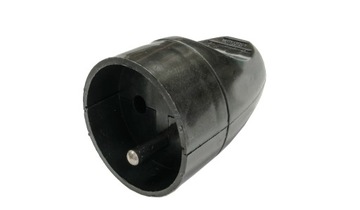 Gniazdo przenośne 16A 2P+Z 250V czarne GN-171