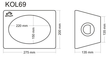 BOX Корпус МДФ для колонок 6х9 на полку, 2 шт.