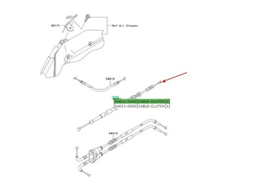 LINKA SPRZĘGŁA kawasaki ZX6R 636 2005-2006