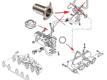 F73 ЗАМЕНА ЗАГЛУШКИ EGR ФЛАНЕЦ R5 2.5 TDI