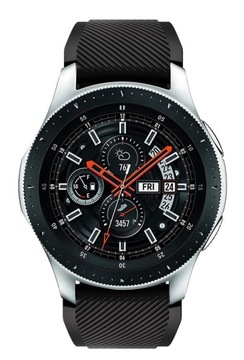 ЧЕРНЫЙ силиконовый ремешок для часов SAMSUNG GALAXY 46 мм