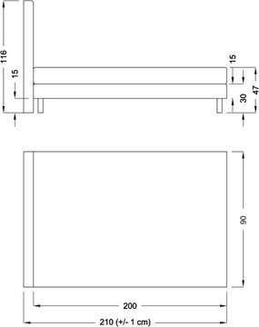 ОТЕЛЬНАЯ КРОВАТЬ LUXOR PREMIUM Z2 80x200 + МАТРАС