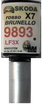 SKODA 9893 LF3X ROSSO BRUNELLO LAKIER SAMOCHODOWY ZAPRAWKA DO RYS 10 ML ARA